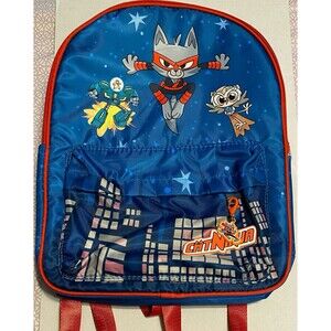 Epic Cat Ninja Children's School Backpack Bag Blue & Red NEW